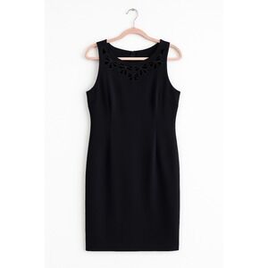 Talbots Bow Embroidered Ponte Knit A-Line Dress – Size 10 – NWT – MSRP $159